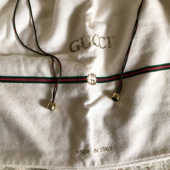 Gucci Authentic Drawstring 100% Cotton Dustbag with Signature Brass GG Balls - Picture 9 of 14